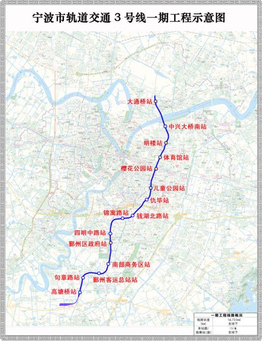 宁波地铁线路图最新